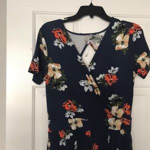 ASOS navy floral jumpsuit